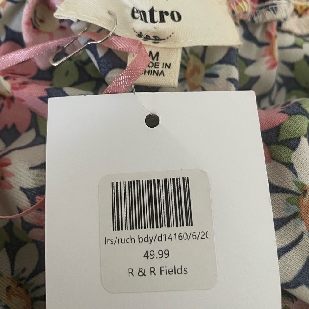 Entro Smocked Floral Print Sundress - Picture 4 of 5
